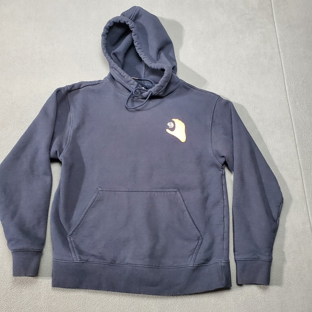 Mountain Hardwear Hoodie Womens Blue Small Graphic Print Long Sleeve Outdoor